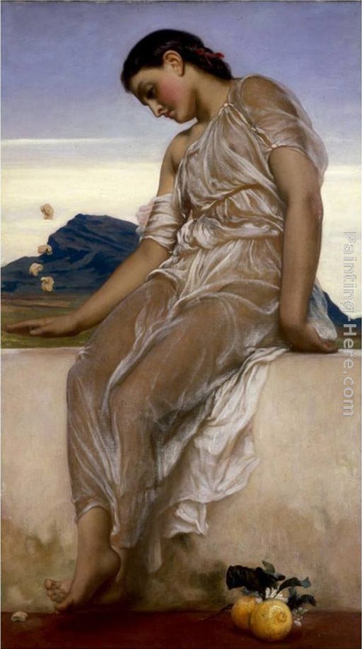 The Knucklebone Player painting - Lord Frederick Leighton The Knucklebone Player art painting